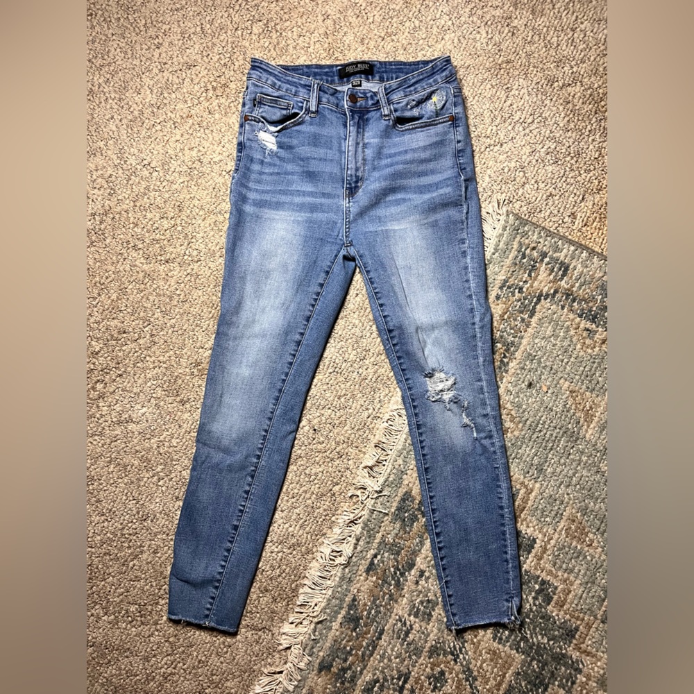 7 For All Mankind Dark Blue Skinny Jeans